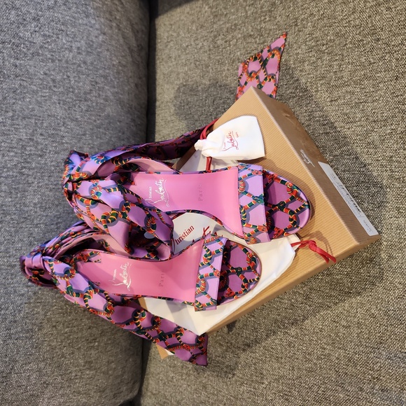 louboutin wrap heels